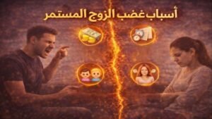أسباب غضب الزوج المستمر وتأثيره على العلاقة الزوجية