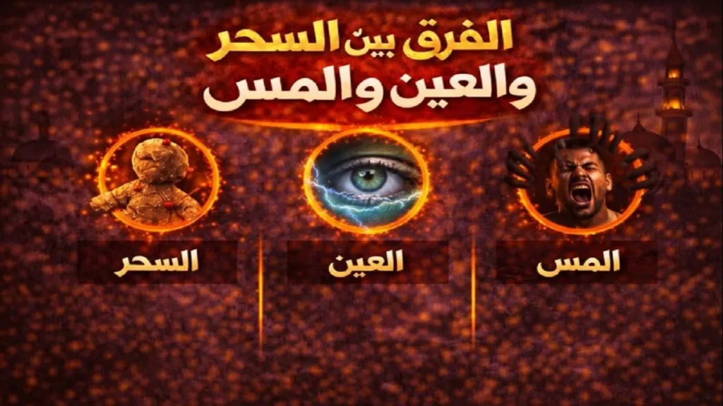 الفرق بين السحر والعين والمس من حيث الأعراض والتأثير والعلاج الصحيح