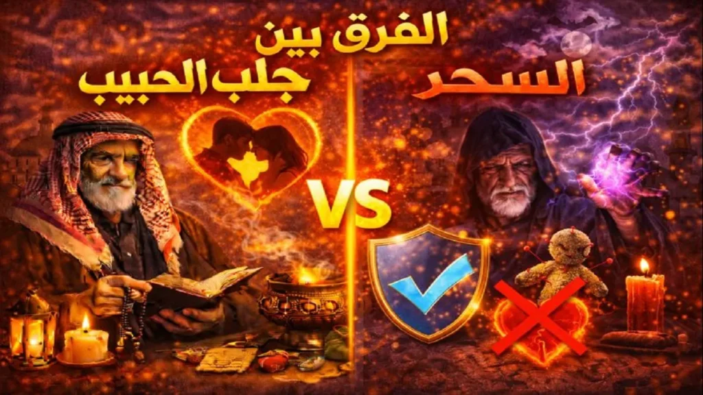 الفرق بين جلب الحبيب والسحر من حيث المفهوم والتأثير والحكم الشرعي