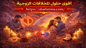 أقوى حلول للخلافات الزوجية وإعادة التفاهم والاستقرار بين الزوجين