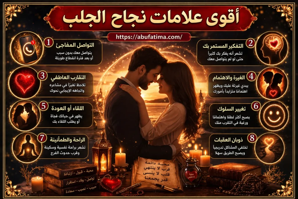 أقوى علامات نجاح الجلب وعودة الحبيب بشكل حقيقي