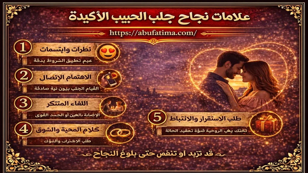 علامات نجاح جلب الحبيب الأكيدة وعودة المشاعر بشكل حقيقي